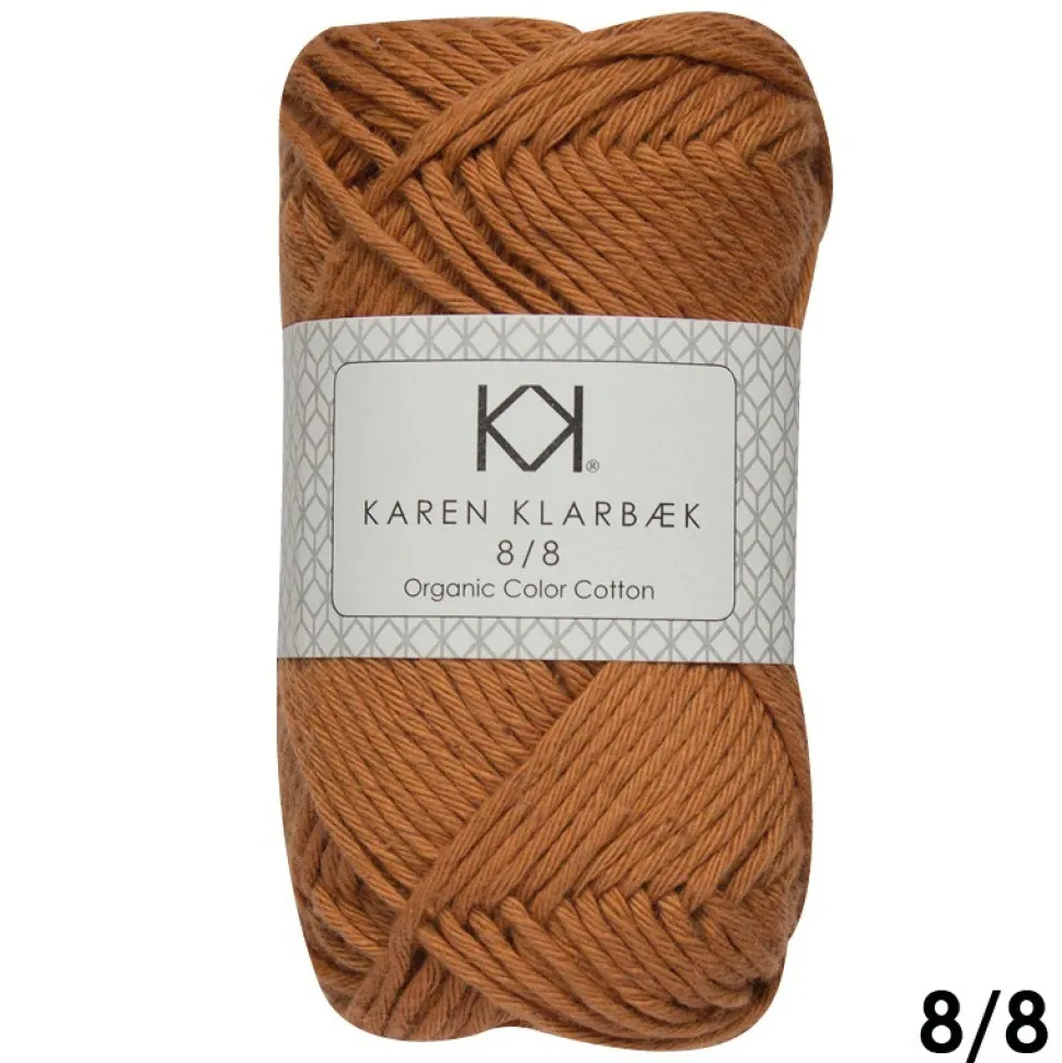 8/8 Brændt orange - KK Color Cotton økologisk bomuldsgarn fra Karen Klarbæk