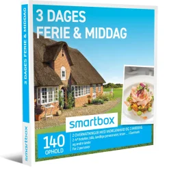 3 dages ferie & middag: 2 overnatninger med morgenmad og 1 middag for 2 personer (Oplevelsesgave, Gavekort)