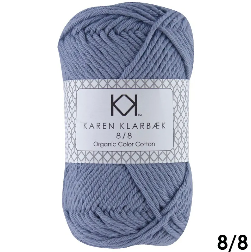 8/8 Falmet jeansblå - KK Color Cotton økologisk bomuldsgarn fra Karen Klarbæk
