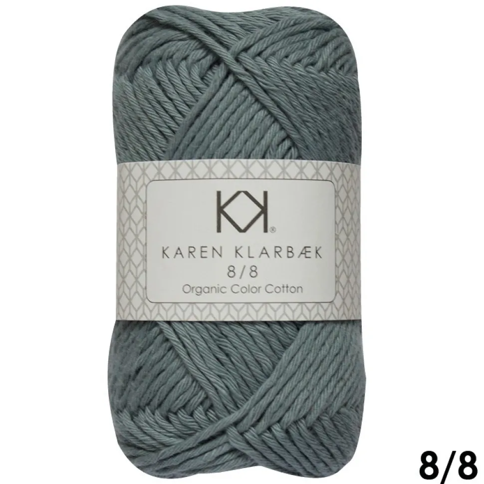 8/8 Lys blygrå - KK Color Cotton økologisk bomuldsgarn fra Karen Klarbæk
