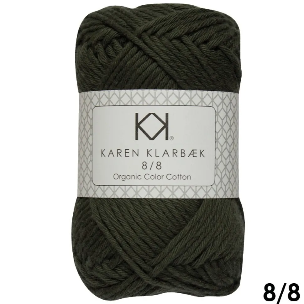 8/8 Mørk kombugrøn - KK Color Cotton økologisk bomuldsgarn fra Karen Klarbæk