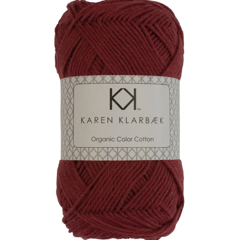 8/4 Mørk murstensrød - KK Color Cotton økologisk bomuldsgarn fra Karen Klarbæk