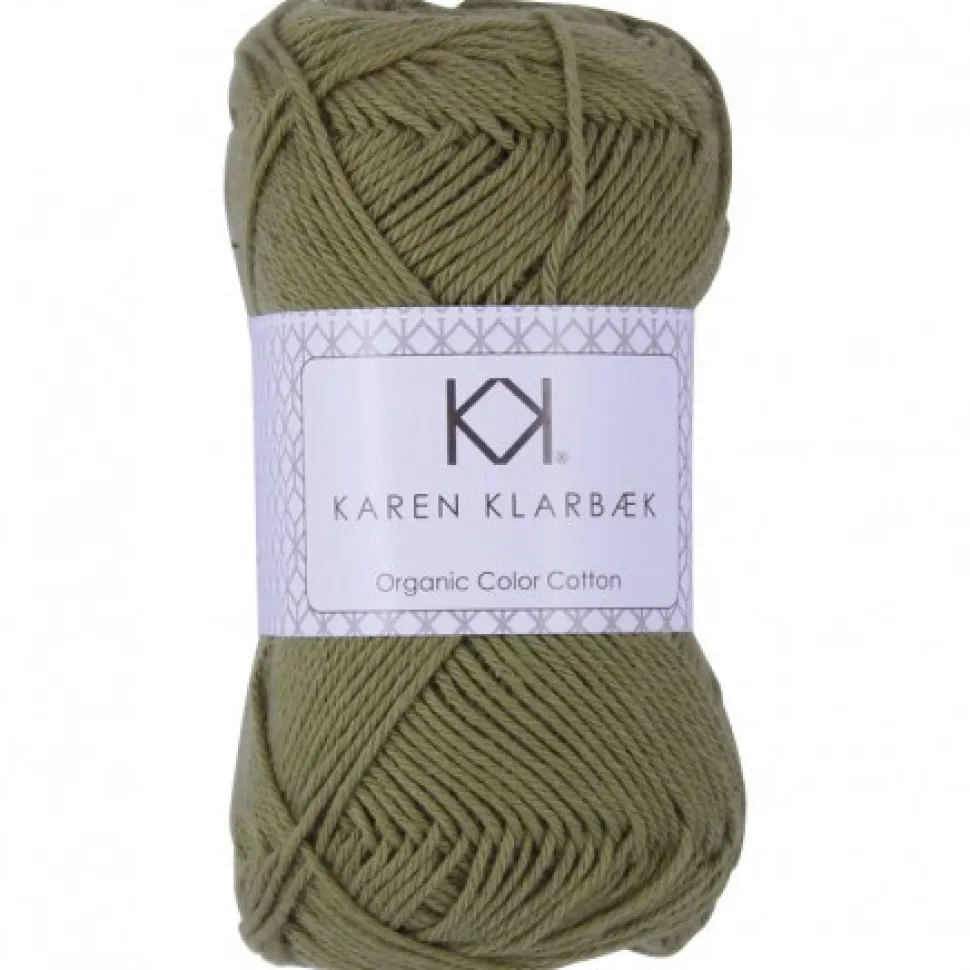 8/4 Warm Olive KK Color Cotton økologisk bomuldsgarn fra Karen Klarbæk