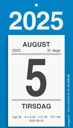 Afrivningskalender m/bagsidetekst 2025 (Kalender)