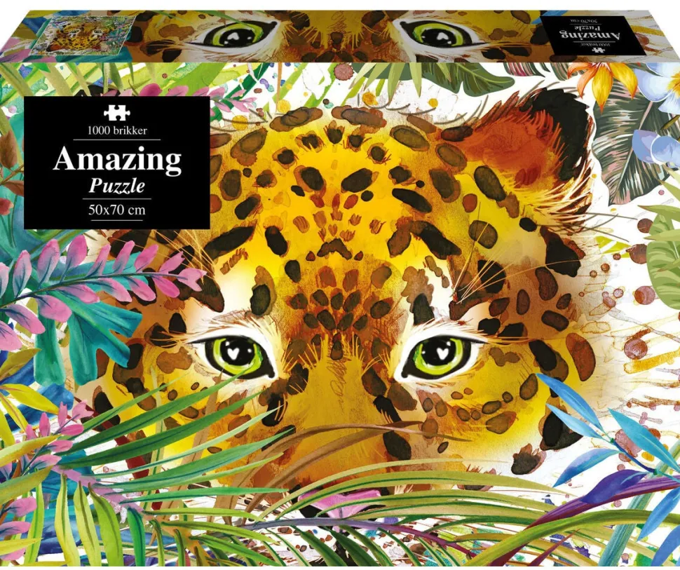 Amazing Puzzle - Leopard akvarel (Spil)