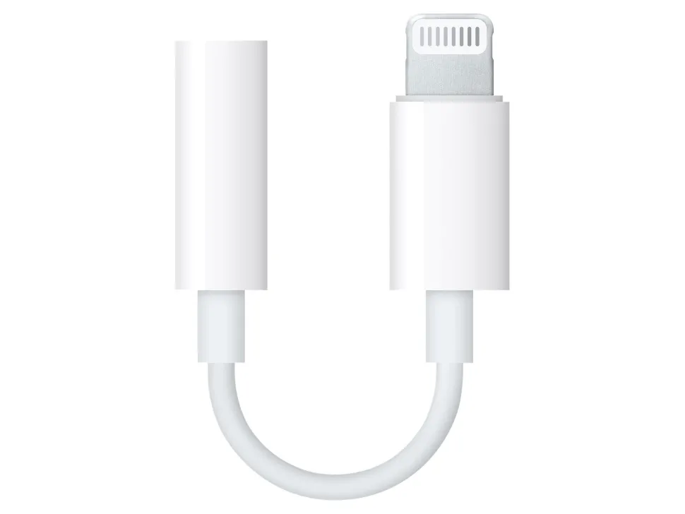 Apple Lightning to 3.5 mm Headphone Adapter, White (Mobil- & tablet-tilbehør)