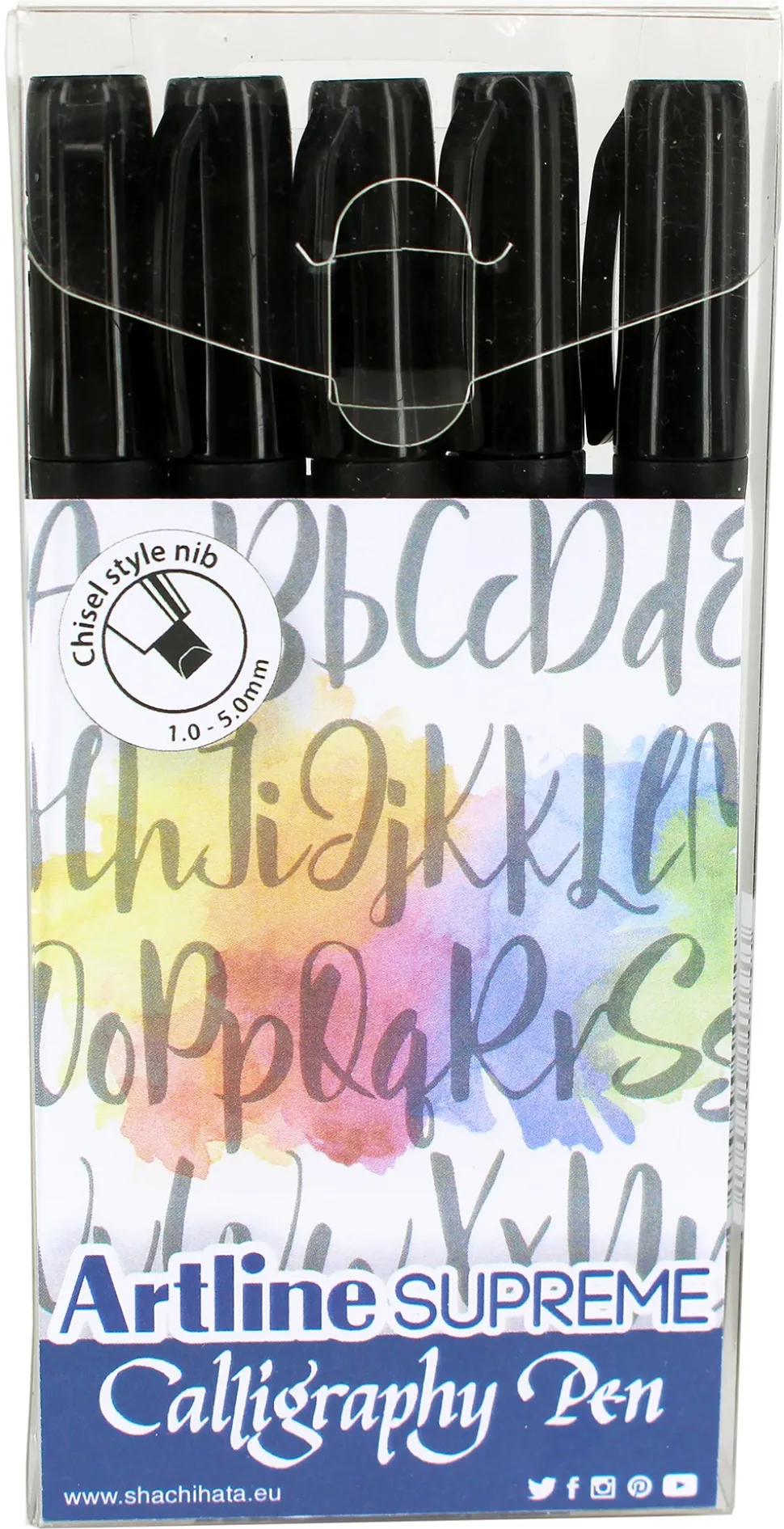 Artline Supreme Calligraphy Pen 5/set black (Kontorartikler)