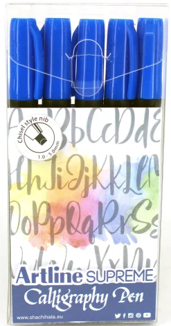 Artline Supreme Calligraphy Pen 5/set blue (Kontorartikler)