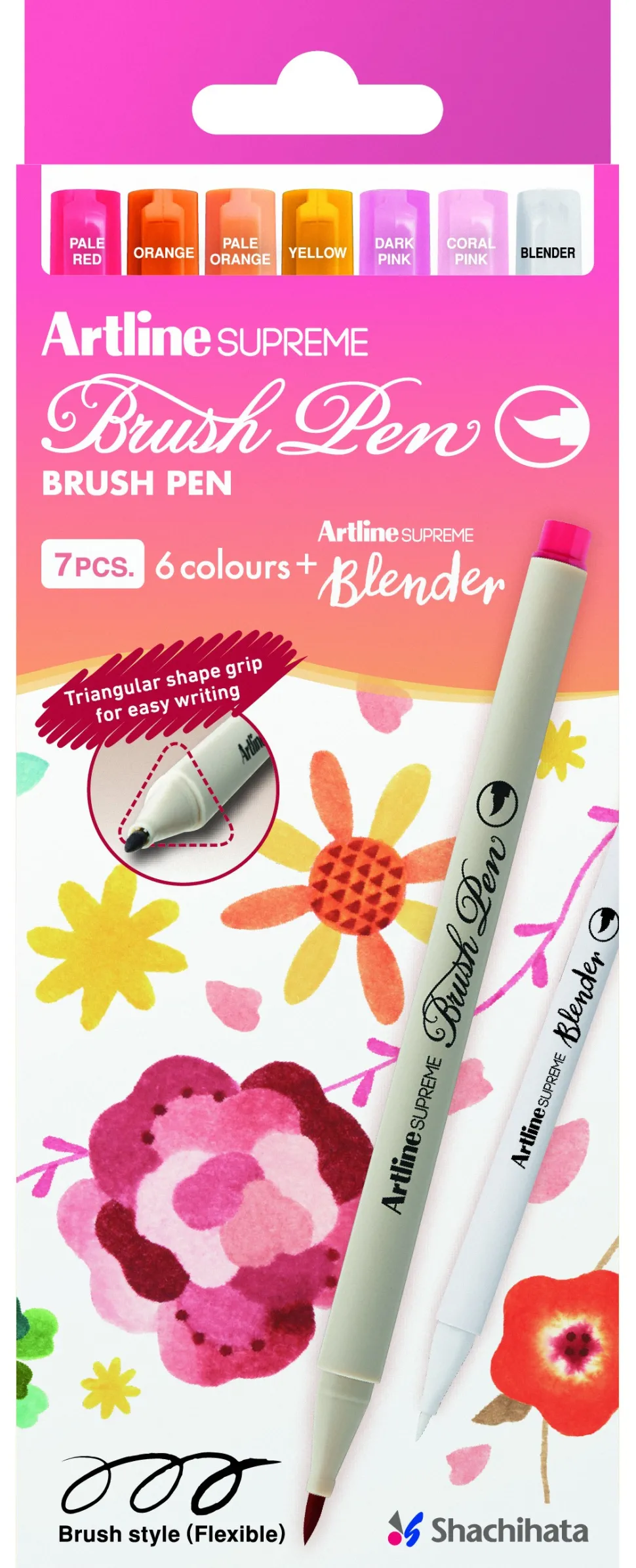 Artline Supreme Pensel Pen Blomster (7) (Kontorartikler)