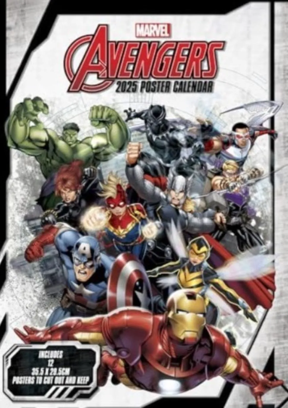 Avengers 2025 Poster Calendar (Kalender, Calendar, Engelsk)
