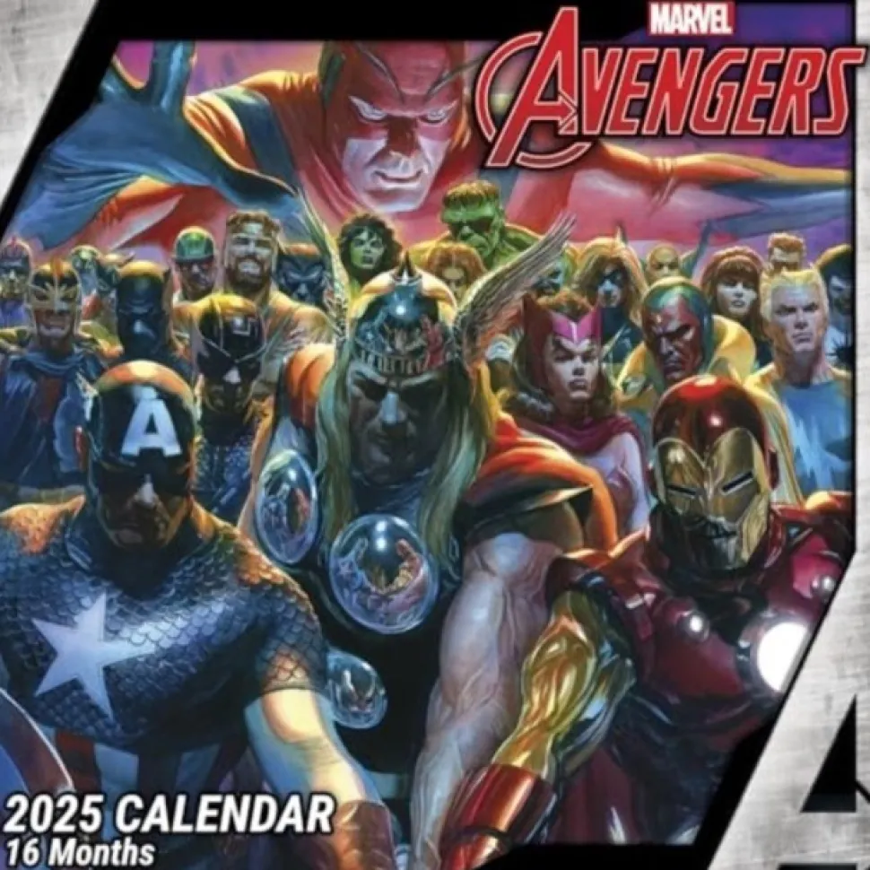 Avengers 2025 Square Calendar (Kalender, Calendar, Engelsk)