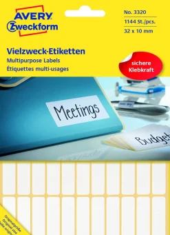 Avery manuel etiket 32x10mm (1144) (Papir)