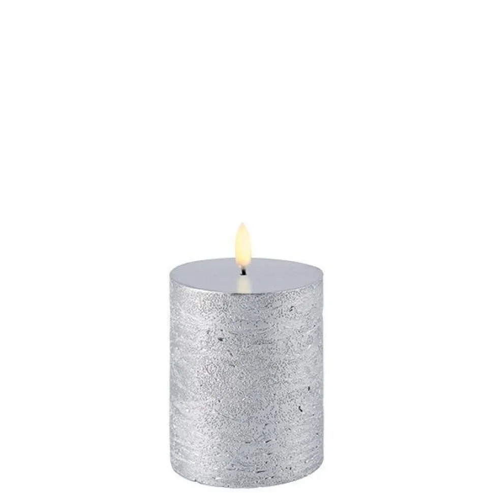 Bloklys (Metallic Silver - 7,8 x 10,1 CM) (LED-lys)