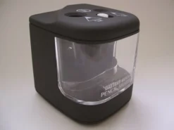 Blyantspidser bordmodel m/batteri sort (Kontorartikler)