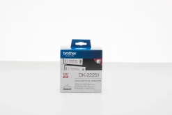 Brother labels 62mm sort/rød på hvid papirrulle
