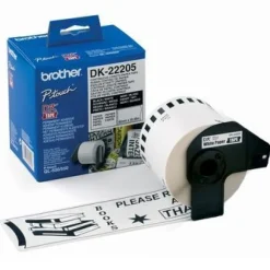 Brother labels 62mmx30,48m white paper
