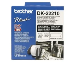 Brother labels 29mmx30,48m white paper