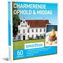 Charmerende ophold & middag: 1 overnatning med morgenmad og middag for 2 personer (Oplevelsesgave, Gavekort)