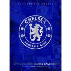 Chelsea FC A3 Deluxe Calendar 2025 (Kalender, Calendar, Engelsk)