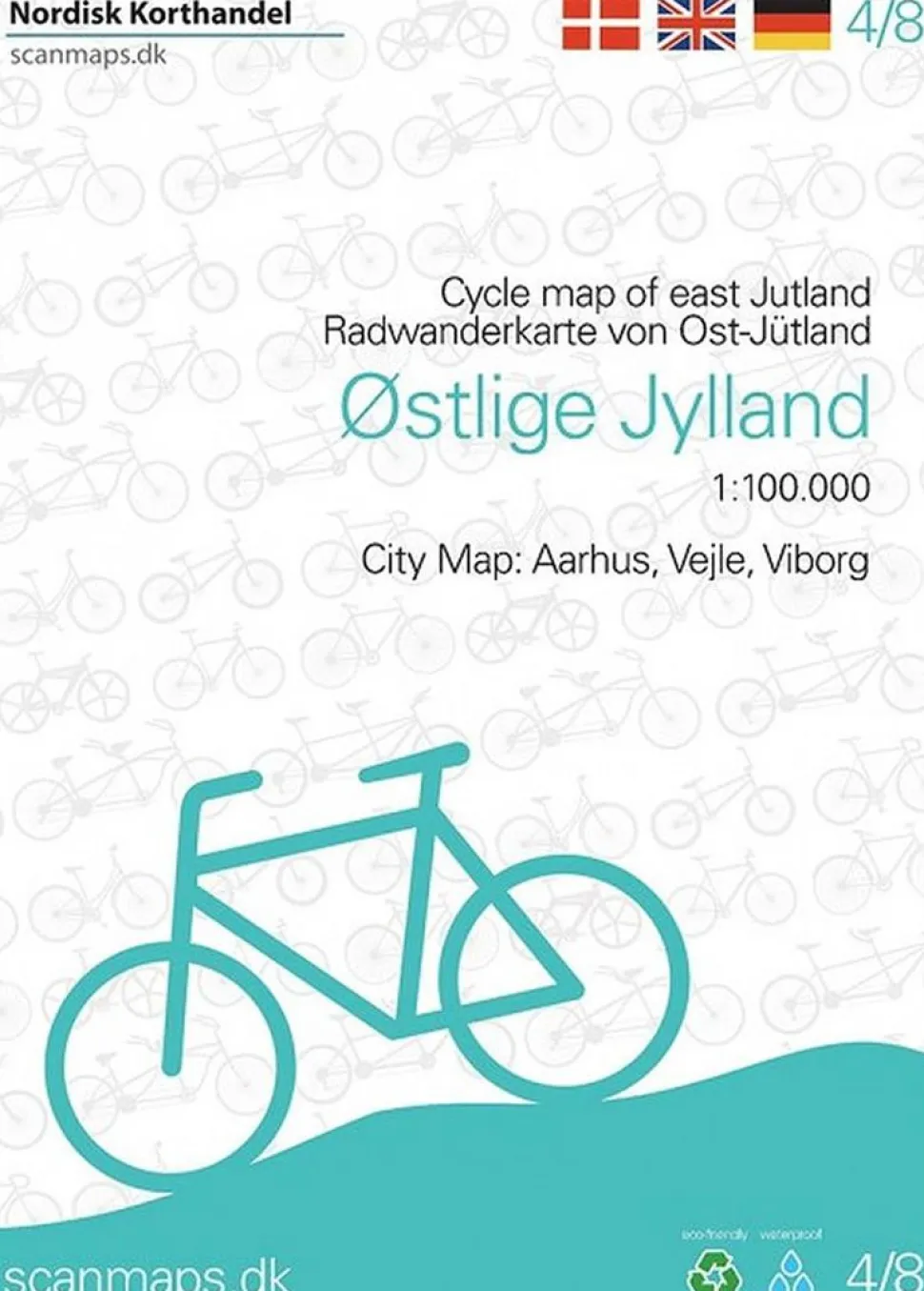 Cykelkort Østlige Jylland: Kort 4 (Kort falset lamineret, Dansk)