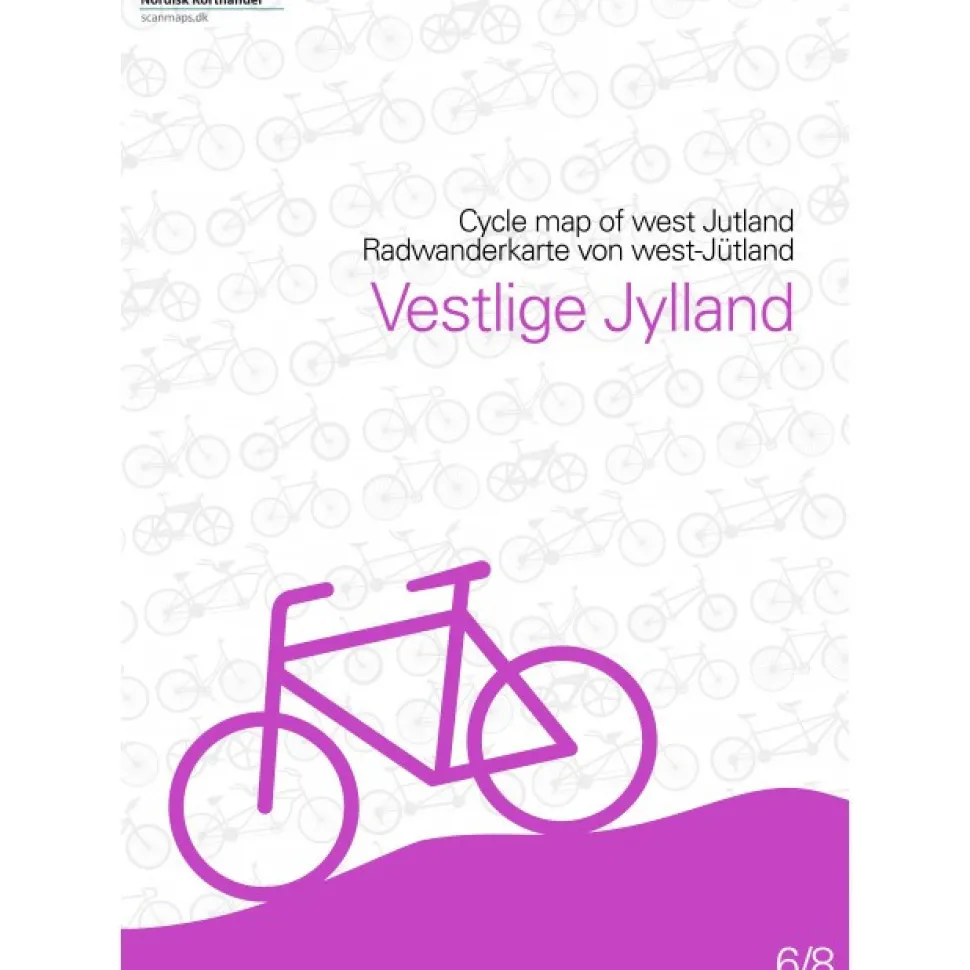 Cykelkort Vestlige Jylland: kort 6 (Kort falset lamineret, Dansk)