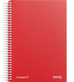 Dagkalender rød PP-plast 2025 (Kalender)