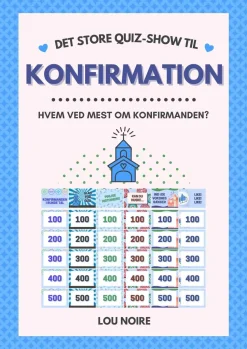 Det store quiz-show til konfirmation: - blå (Ebog, pdf, Dansk) af Lou Noire