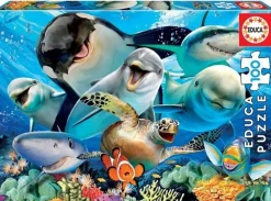 Educa Puzzle - 100 Brikker - Underwater Selfie (Spil)