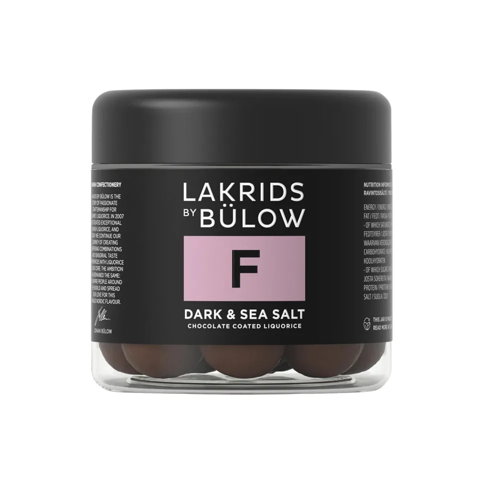 F - Dark & Sea Salt 125g (Lakrids med chokolade)