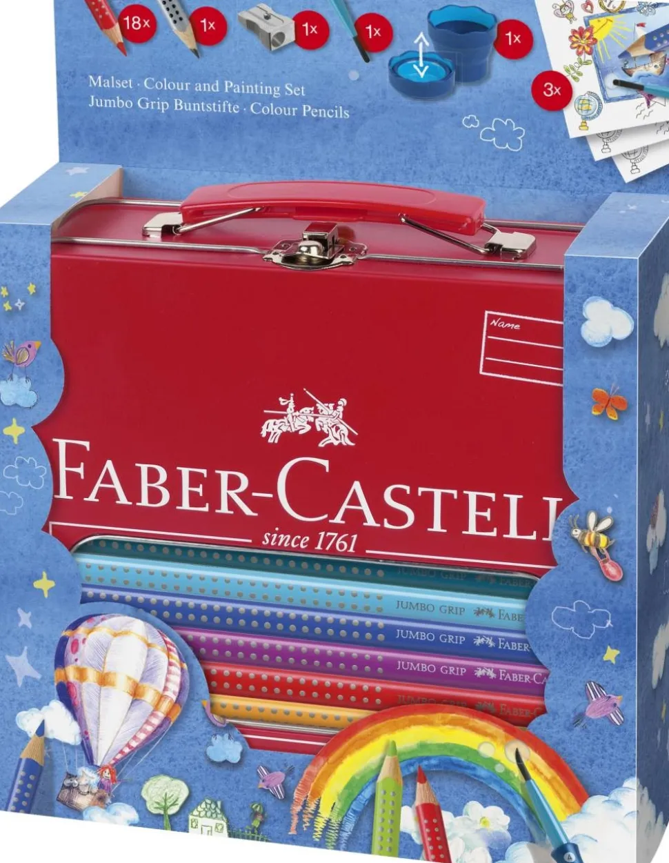 Faber-Castell Gaveæske Farveblyant Grip 18x1 Stk (Skriveredskaber)