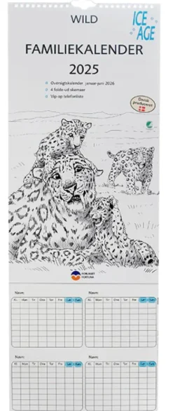 Familiekalender - Wild - 2025