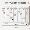 Family Plan - uge-kalender blok 2025
