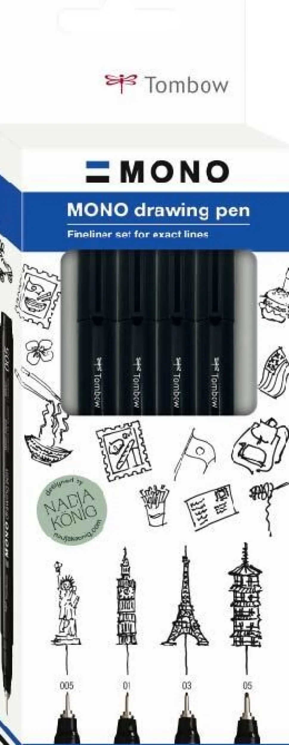 Fineliner Tombow MONO drawing set Bold (4) (Kontorartikler)