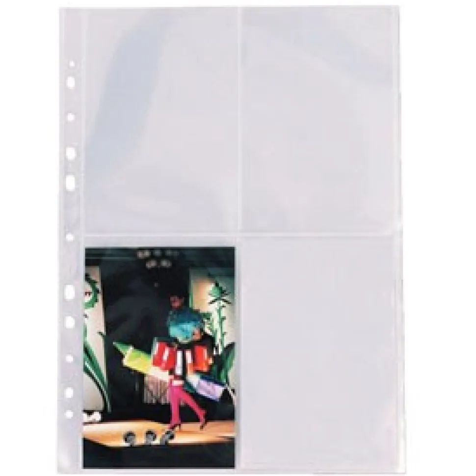 Fotolomme 80my PP glasklar 10x15 A4 (25) (Kontorartikler)