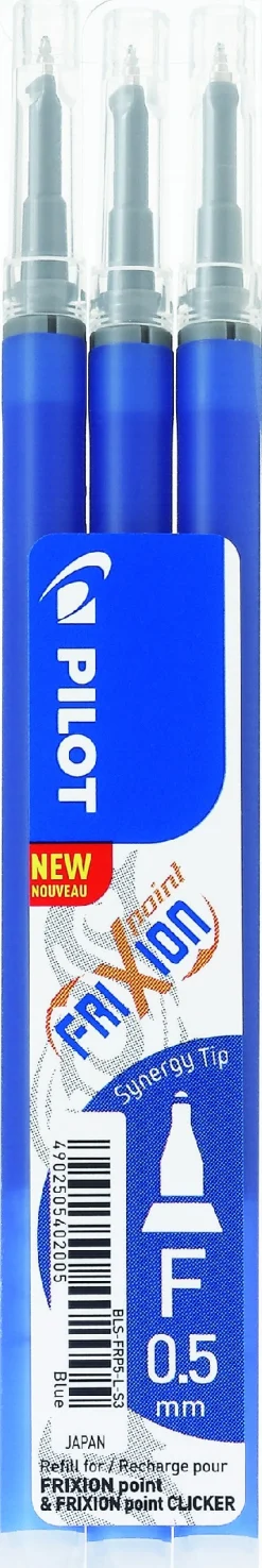 Frixion Point Clicker 0,5 refill blå (3) (Kontorartikler)