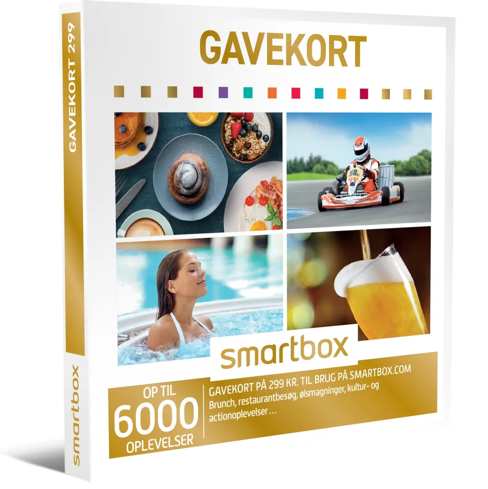 Gavekort 299: Gavekort til 299,- til brug på Smartbox hjemmeside (Oplevelsesgave, Gavekort)