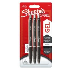 Gelpen Sharpie S-Gel 0,7 blister sort (3) (Kontorartikler)