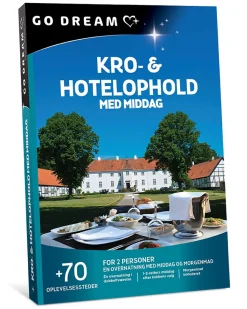 Go Dream: Kro- og hotelophold med middag (Oplevelsesgave, Gavekort)