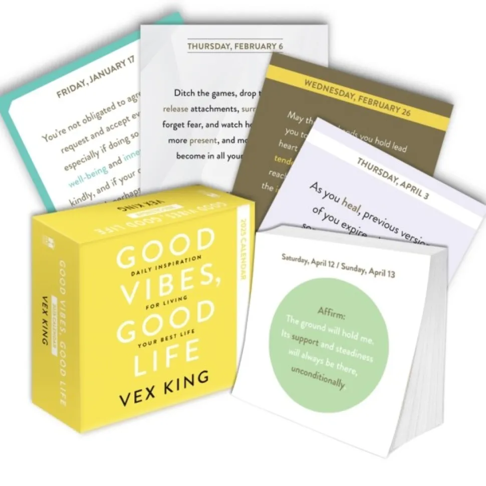 Good Vibes, Good Life Calendar 2025: Daily Inspiration for Living Your Best Life (Kalender, Calendar, Engelsk) af Vex King