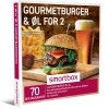 Gourmetburger & øl for 2: 1 burger med øl for 2 personer (Oplevelsesgave, Gavekort)