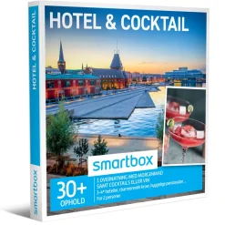 Hotel & Cocktail: 1 overnatning med morgenmad og cocktails eller vin for 2 personer (Oplevelsesgave, Gavekort)