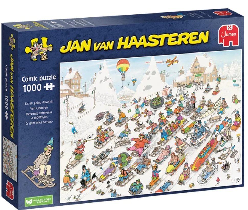 Jan Van Haasteren Puslespil It's all going downhill (Spil)