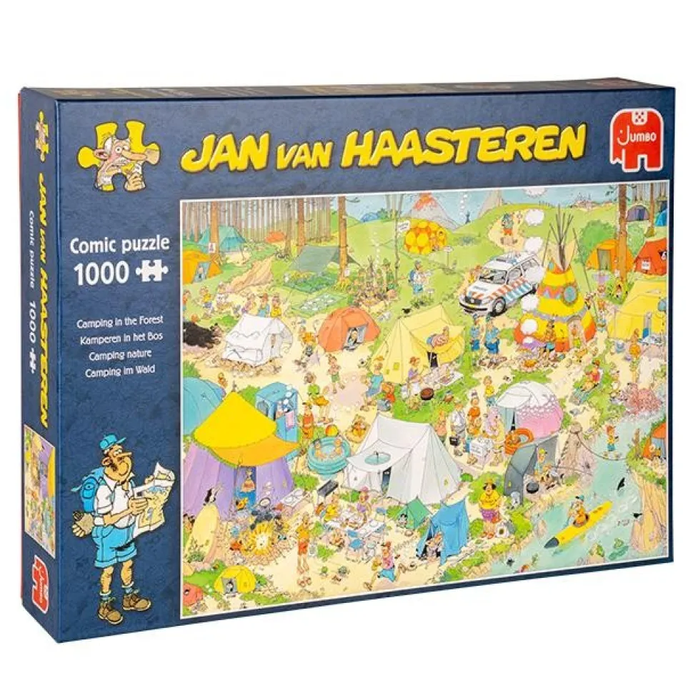 Jan Van Haasteren Puslespil camping i skoven - 2000 brikker (Spil)