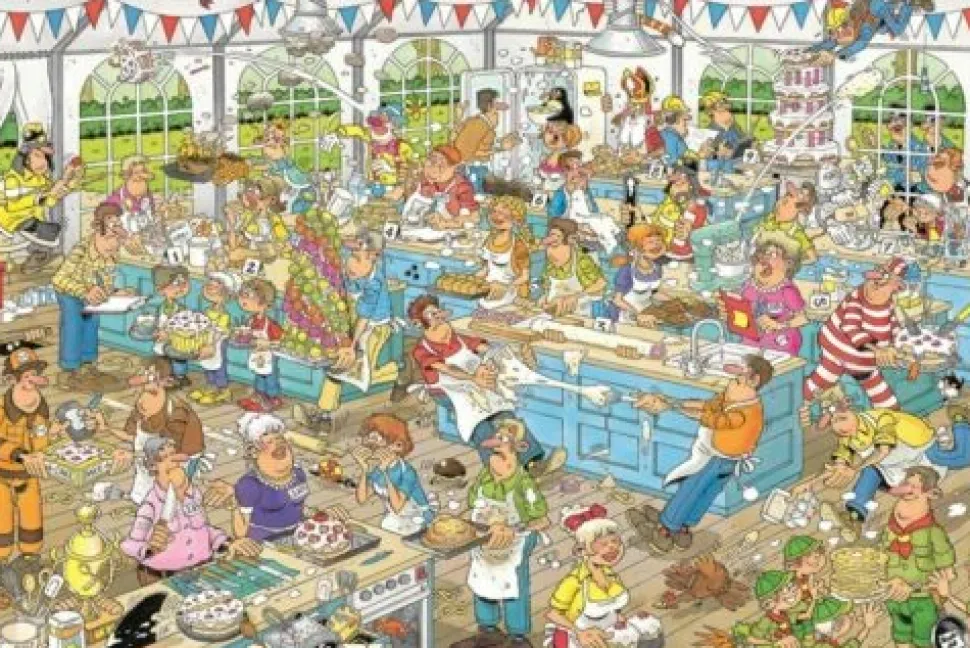 Jan Van Haasteren Puslespil Clash of the Bakers 1500 Brikker (Spil)