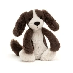Jellycat Bashful hund brun/hvid, lille 18 cm