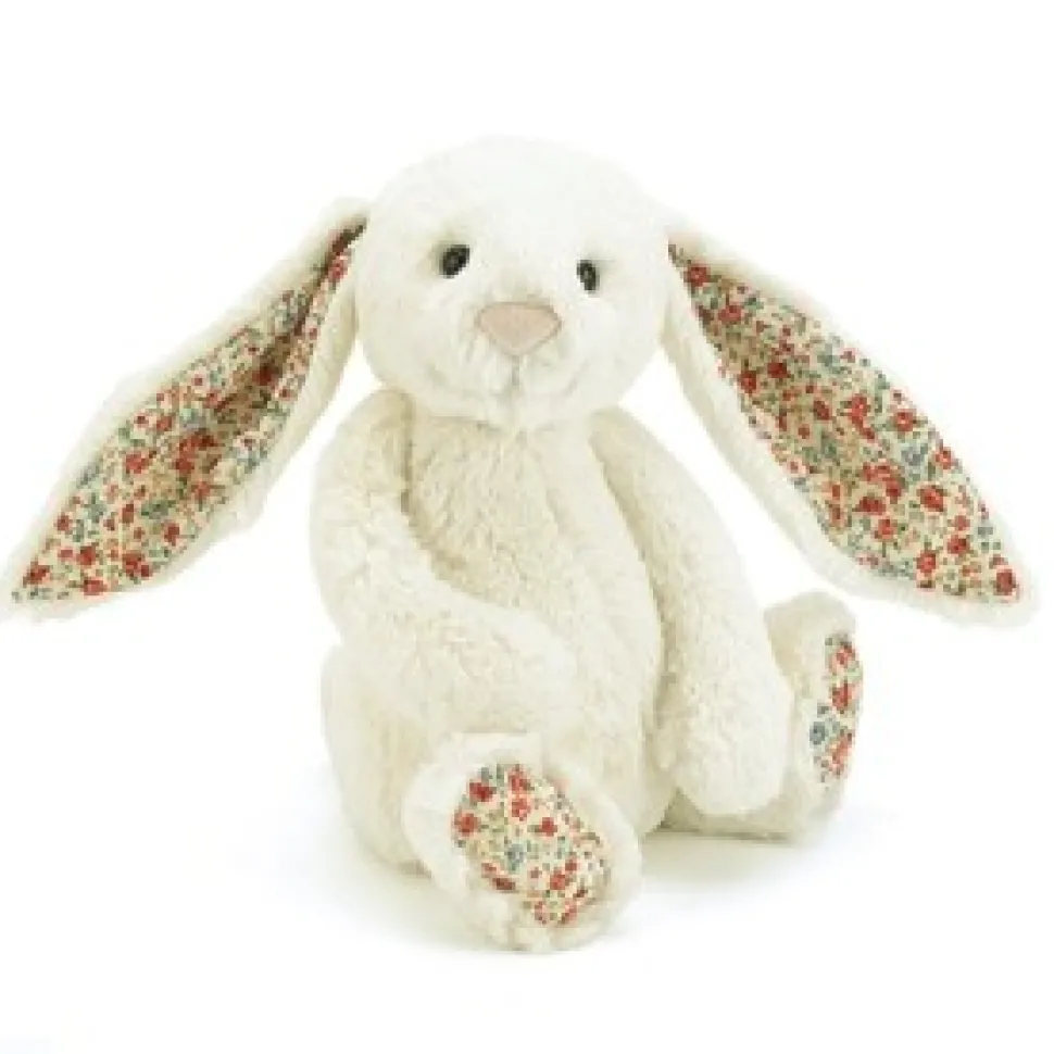 Jellycat Bashful kanin, Creme Blossom lille 18 cm