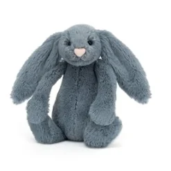 Jellycat: Bashful kanin, Dusky Blue lille 18 cm