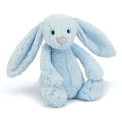 Jellycat: Bashful Kanin, lyseblå, mellem 31 cm