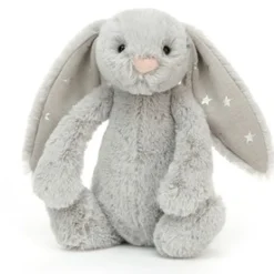 Jellycat: Bashful Kanin, Shimmer mellem 31 cm