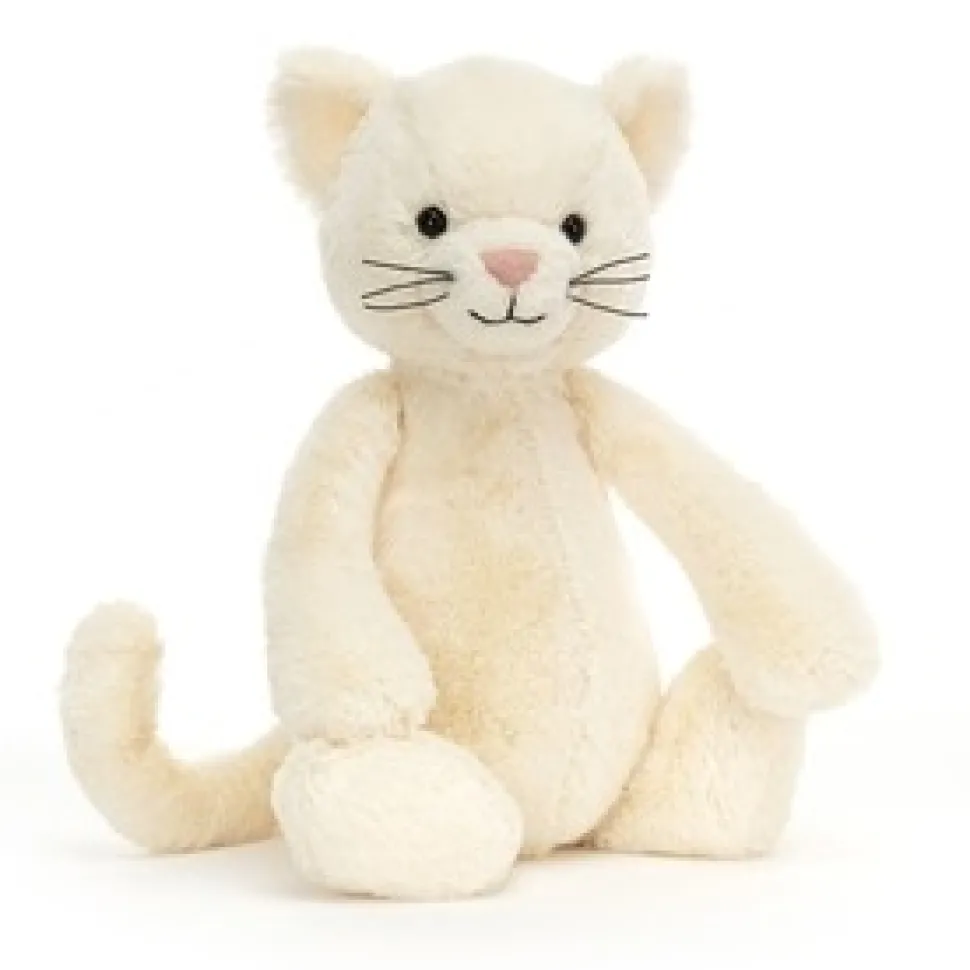 Jellycat Bashful Kat, hvid Original 31 cm